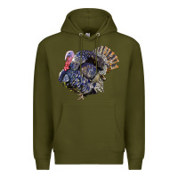 Army Green Bronze Turkey Premium Hoodie - LillyAllenDesigns
