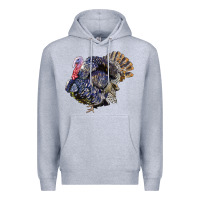 Heather Grey Bronze Turkey Premium Hoodie - LillyAllenDesigns
