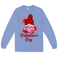 Colony Blue happy valentines day gnomes with sunflower Long Sleeve Tee - RanaPortraitStore