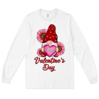 White happy valentines day gnomes with sunflower Long Sleeve Tee - RanaPortraitStore