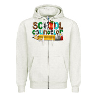Oatmeal Heather school counselor Zipper Hoodie - texasbilliewilder