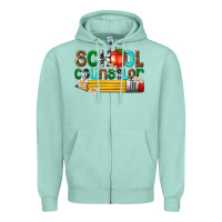 Seafoam school counselor Zipper Hoodie - texasbilliewilder