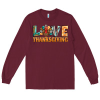 Burgundy love thanksgiving western turkey Long Sleeve Tee - BarkalooDesign