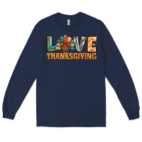 Navy love thanksgiving western turkey Long Sleeve Tee - BarkalooDesign
