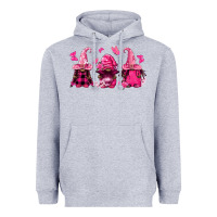 Heather Grey breast cancer afro gnomies Heavyweight Hoodie - FaDigitalArtStudio