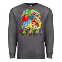 Charcoal Heather neurodiversity celebrate the spectrum Premium Sweatshirt - JahusDesignShop