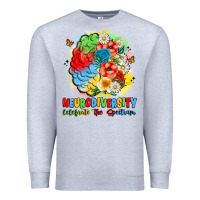 Heather Grey neurodiversity celebrate the spectrum Premium Sweatshirt - JahusDesignShop