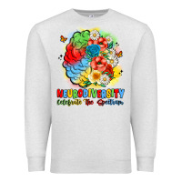 Oatmeal Heather neurodiversity celebrate the spectrum Premium Sweatshirt - JahusDesignShop