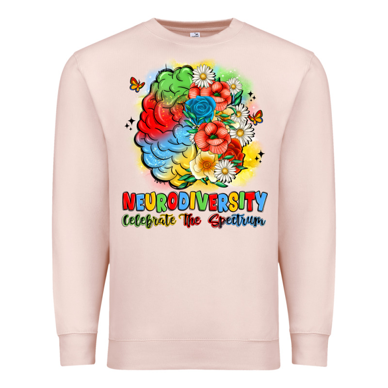 Neurodiversity Celebrate The Spectrum Premium Sweatshirt by JahusDesignShop | Teevron