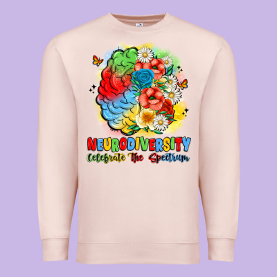 Neurodiversity Celebrate The Spectrum Premium Sweatshirt Designed By Jahusdesignshop