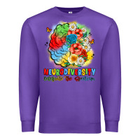 Purple neurodiversity celebrate the spectrum Premium Sweatshirt - JahusDesignShop