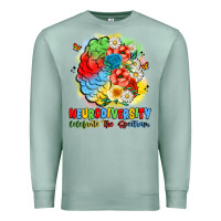 Seafoam neurodiversity celebrate the spectrum Premium Sweatshirt - JahusDesignShop