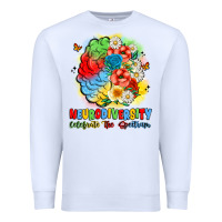 White neurodiversity celebrate the spectrum Premium Sweatshirt - JahusDesignShop