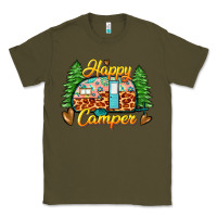 Army Green happy camper Classic Tee - Zillion Design Studio