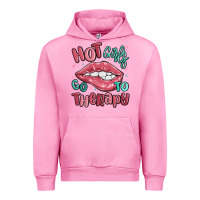Fuchsia Pink hot girls go to therapy Urban Hoodie - MaliasSmallBusiness