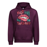 Mauve Wine hot girls go to therapy Urban Hoodie - MaliasSmallBusiness