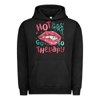 Pigment Black hot girls go to therapy Urban Hoodie - MaliasSmallBusiness
