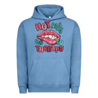Pigment Pebble Blue hot girls go to therapy Urban Hoodie - MaliasSmallBusiness