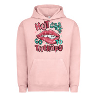 Pigment Salmon hot girls go to therapy Urban Hoodie - MaliasSmallBusiness