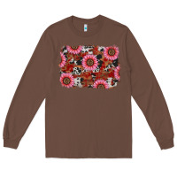 Chestnut valentines day sunflowers leopard cowhide backgrou Long Sleeve Tee - RanaPortraitStore