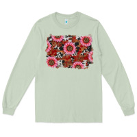 Matcha valentines day sunflowers leopard cowhide backgrou Long Sleeve Tee - RanaPortraitStore