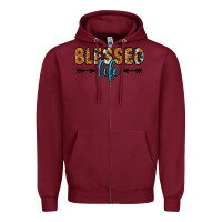 Burgundy blessed life Zipper Hoodie - Zillion Design Studio