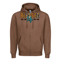Chestnut blessed life Zipper Hoodie - Zillion Design Studio