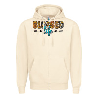 Sandshell blessed life Zipper Hoodie - Zillion Design Studio