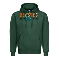 Sports Green blessed life Zipper Hoodie - Zillion Design Studio