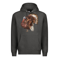 Charcoal Heather Bourbon Red Turkey Premium Hoodie - LillyAllenDesigns