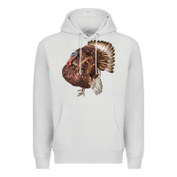 Dove Grey Bourbon Red Turkey Premium Hoodie - LillyAllenDesigns