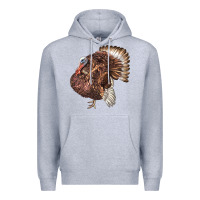 Heather Grey Bourbon Red Turkey Premium Hoodie - LillyAllenDesigns
