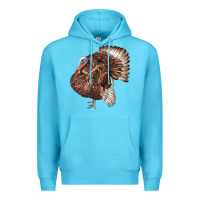 Ocean Blue Bourbon Red Turkey Premium Hoodie - LillyAllenDesigns