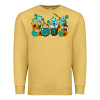 Antique Gold gemstone coffee cups Premium Sweatshirt - AdoDesignShop
