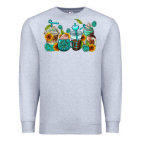 Heather Grey gemstone coffee cups Premium Sweatshirt - AdoDesignShop