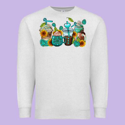 Gemstone Coffee Cups Premium Sweatshirt Designed By Adodesignshop