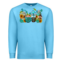 Ocean Blue gemstone coffee cups Premium Sweatshirt - AdoDesignShop