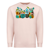Pale Pink gemstone coffee cups Premium Sweatshirt - AdoDesignShop