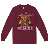 Burgundy be mine cow Long Sleeve Tee - RanaPortraitStore