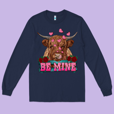 Long Sleeve Tee be mine cow