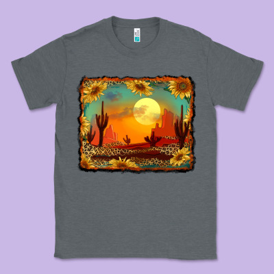 Western Desert Sunset Background Classic Tee Designed By Ranaportraitstore