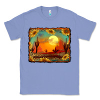 Colony Blue western desert sunset background Classic Tee - RanaPortraitStore