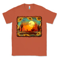Copper western desert sunset background Classic Tee - RanaPortraitStore