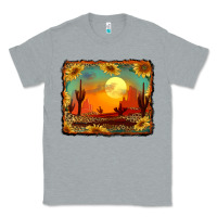 Heather Grey western desert sunset background Classic Tee - RanaPortraitStore