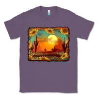 Lavender western desert sunset background Classic Tee - RanaPortraitStore