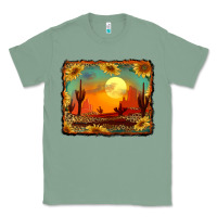 Sage western desert sunset background Classic Tee - RanaPortraitStore