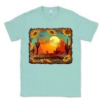 Seafoam western desert sunset background Classic Tee - RanaPortraitStore