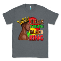Charcoal Heather juneteenth black king Classic Tee - texasbilliewilder