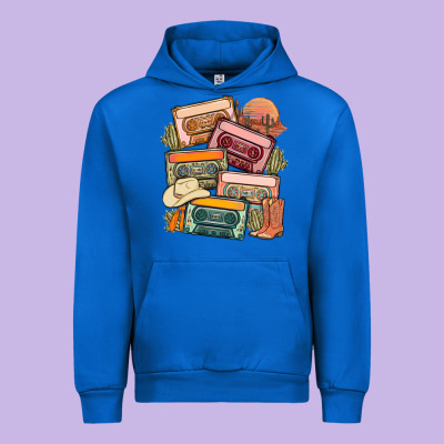 Customized Country Cassette Tapes Urban Hoodie Designed By Maliassmallbusiness