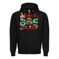 Black school bus monitor Zipper Hoodie - texasbilliewilder